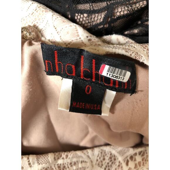 Nha Khanh Isabella Dress Lace Short Sleeve Maxi Gown Colorblock Black White 0 - Picture 8 of 10